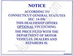 Ct. Law Vin Etch Sign - Bill No. 1023