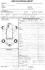 Used Car Appraisal Pad