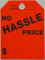 Mirror Hang Tags - Fluorescent Red -  No Hassle Price