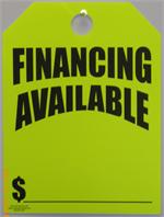 Mirror Hang Tags -Fluorescent Yellow -  Financing Available