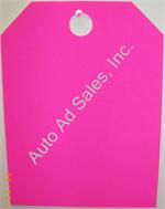 Mirror Hang Tag - Fluorecent  Pink -  Blank