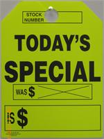 Mirror Hang Tags - Fluorescent Yellow -  Today's Special