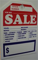 Mirror Hang Tag -  Sale With Options - Red, White & Blue