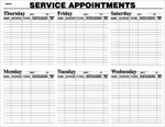 Service Appontment And Scheduling Pad 63-N